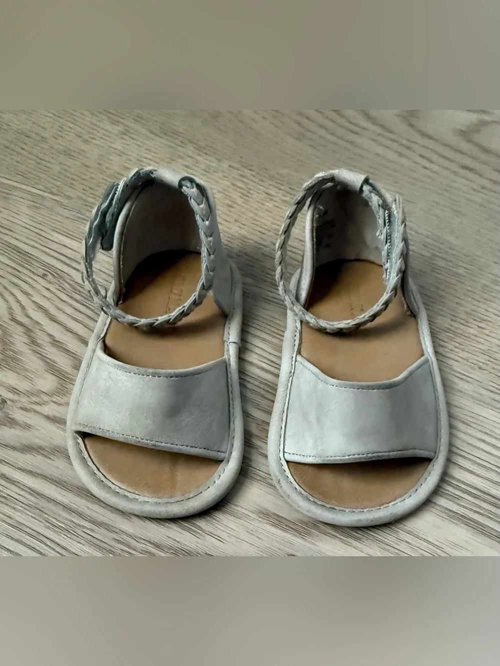 Old Navy Taupe Braided Strap Sandals